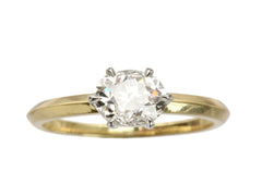 EB 1.02ct Old Mine Cut Diamond Solitaire Engagement Ring