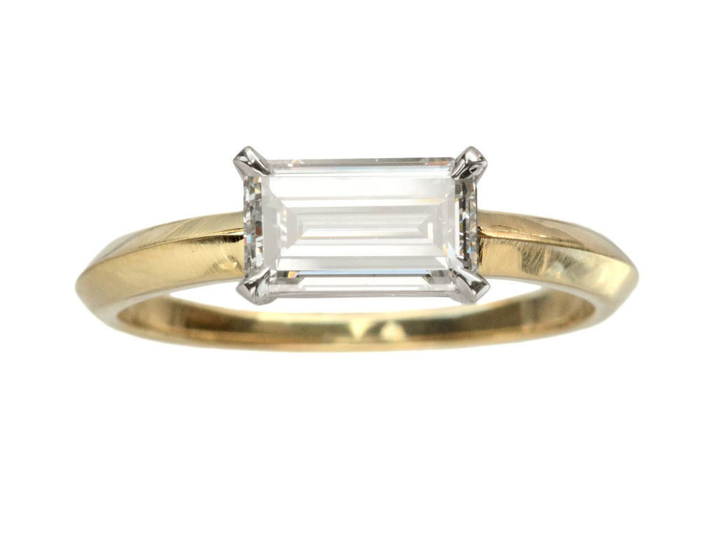 EB 1.04ct Emerald Cut Ring (on white background)
