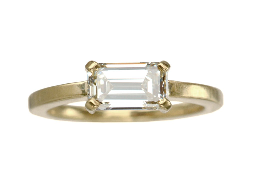 EB 1.04ct Emerald Cut Ring (on white background)