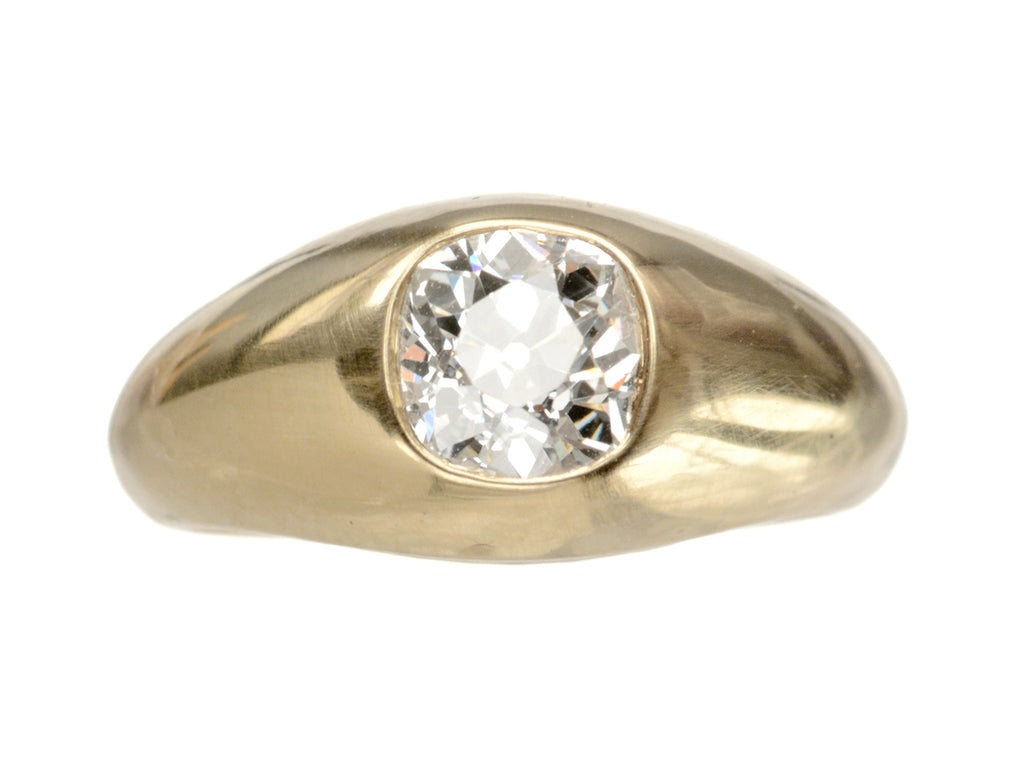 EB 1.04ct Mine Cut Gypsy Ring (on white background)