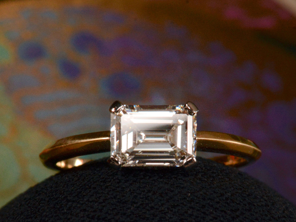 EB 1.10ct Emerald Cut Diamond Engagement Ring
