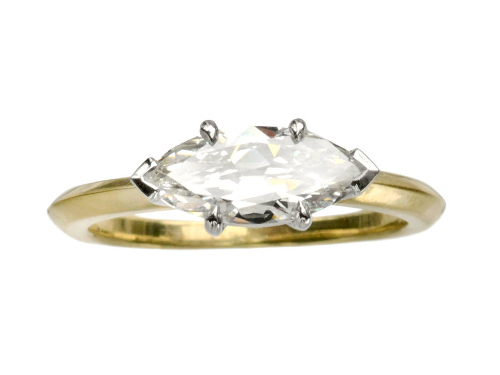 EB 1.12ct Marquise Diamond Ring (on white background)