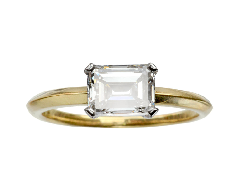EB East-West 1.15ct Emerald Cut Diamond Engagement Ring