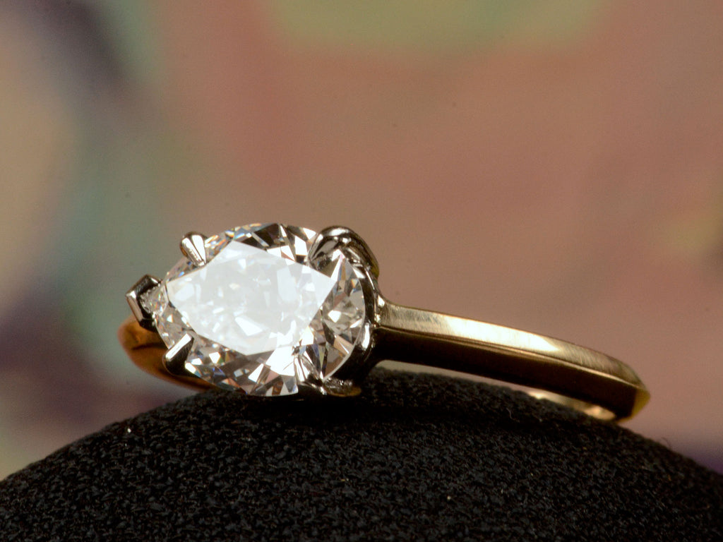 EB East-West Pear Diamond Engagement Ring