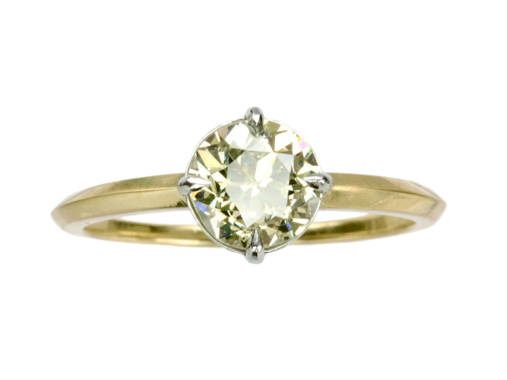 EB 1.18ct Olive Diamond Ring (on white background)