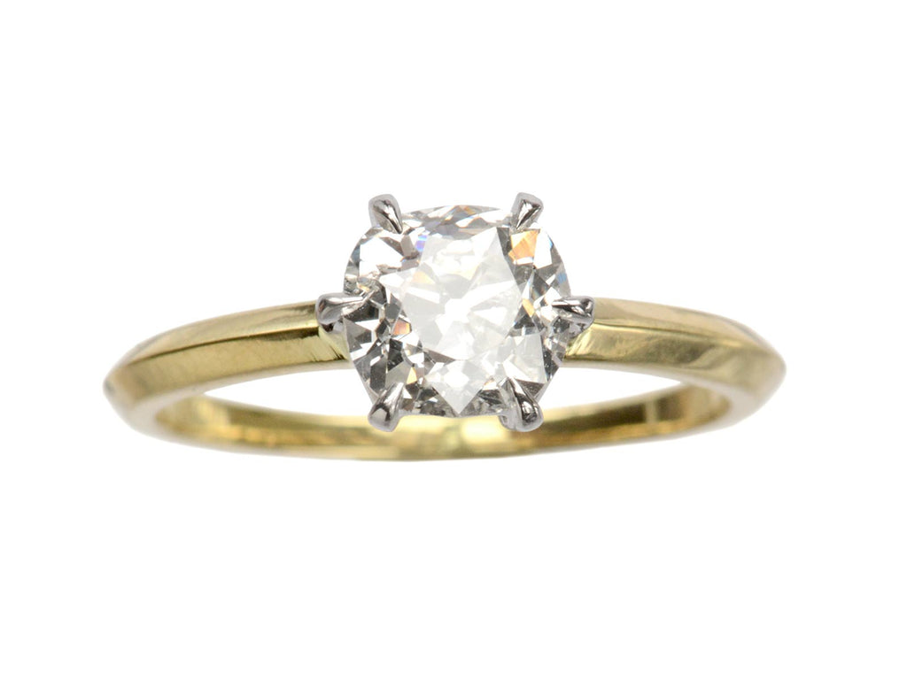 EB 1.20ct Old Mine Cut Ring (on white backgound)