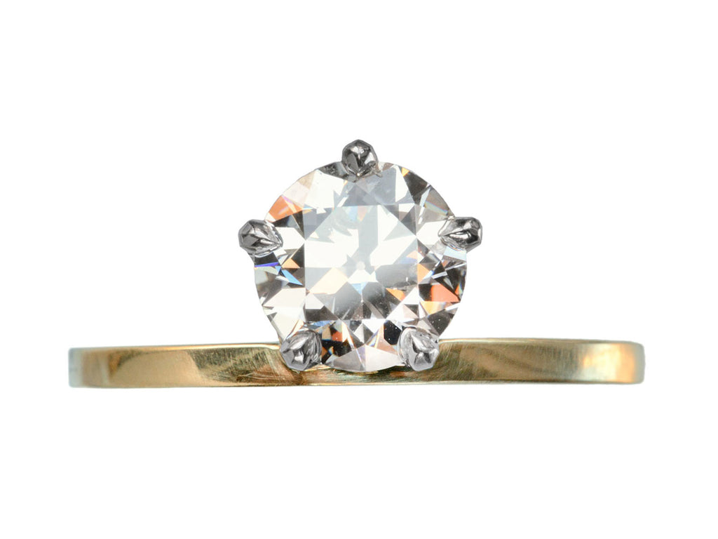 EB Five Prong 1.24ct Old Cut Diamond Engagement Ring