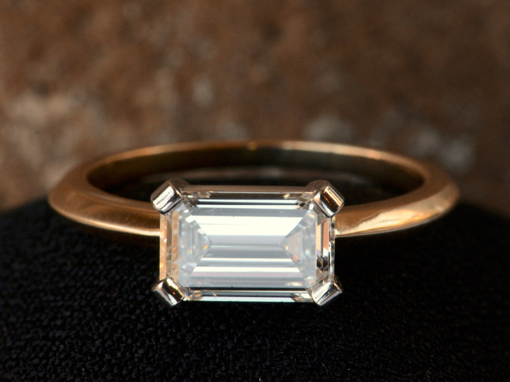 EB 1.24ct East-West Emerald Cut Diamond Ring