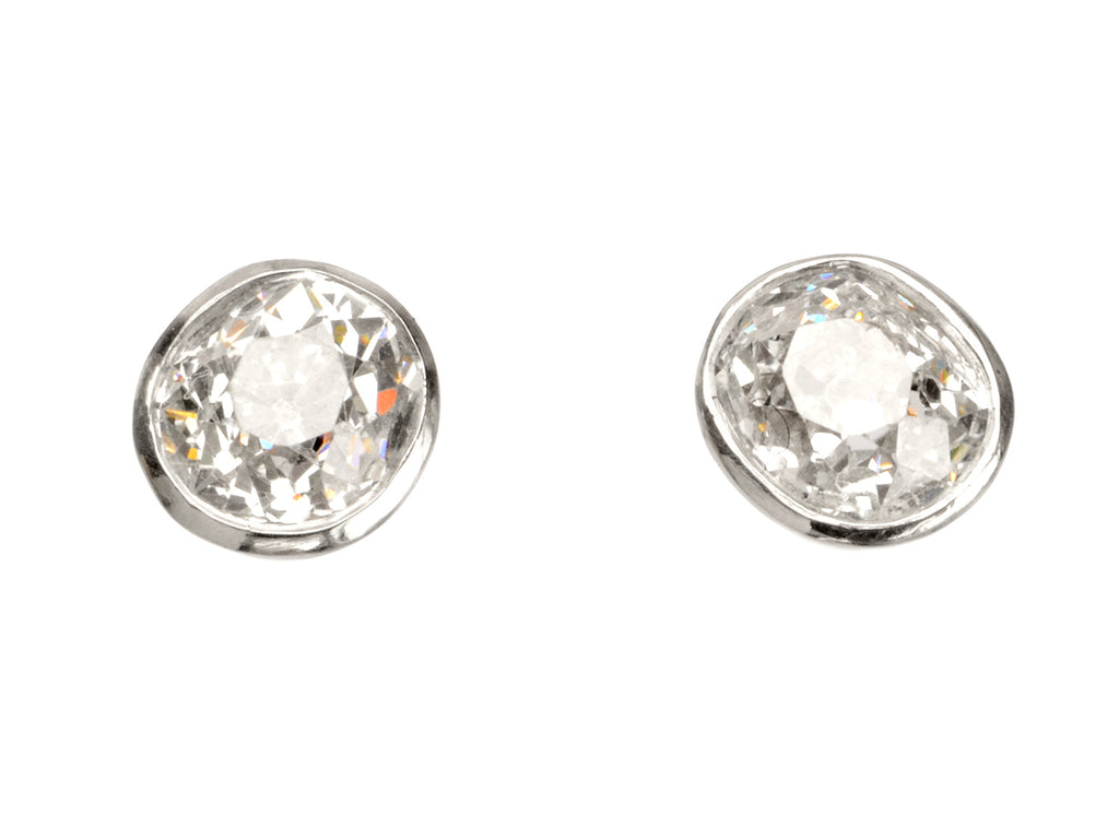 EB 1.24ctw Old Mine Studs (on white background)