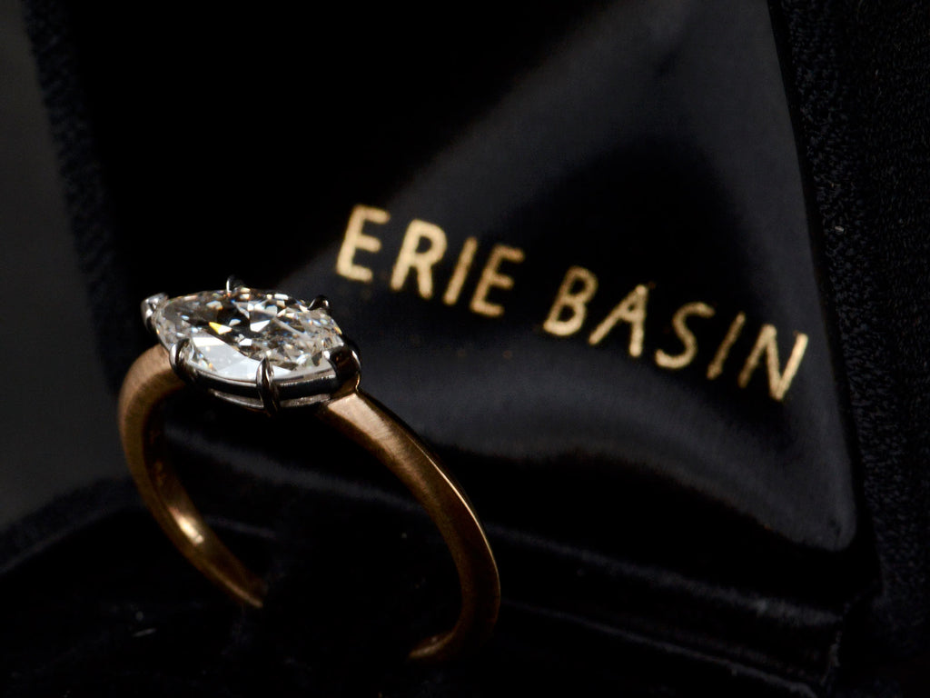 EB East-West 1.25ct Marquise Cut Diamond Engagement Ring