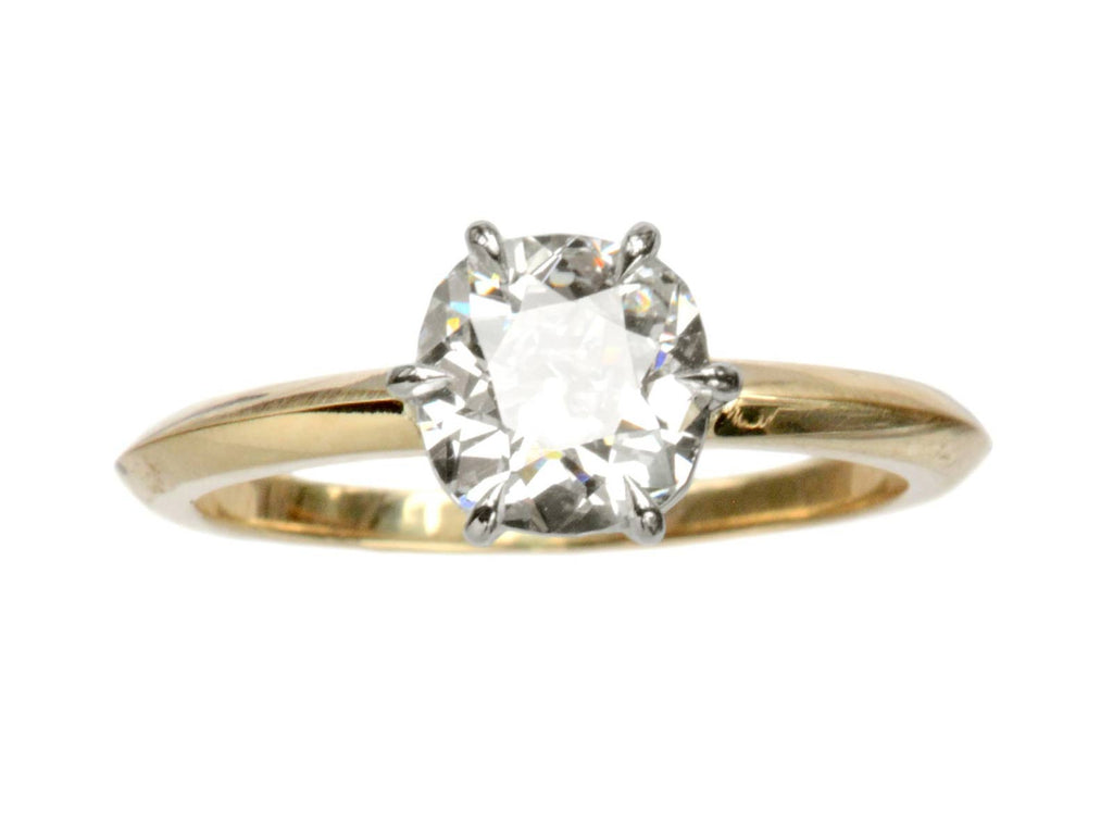 EB 1.26ct Old Mine Cut Ring (on white background)