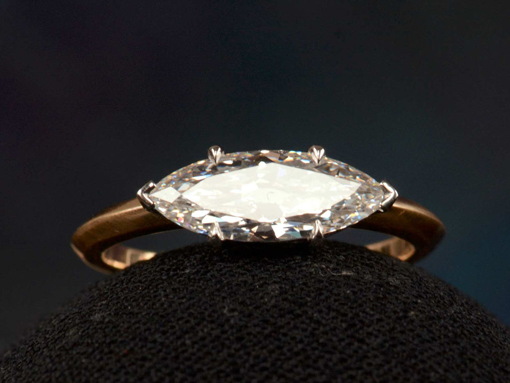 EB 1.27ct Marquise Diamond Ring (lower side view)