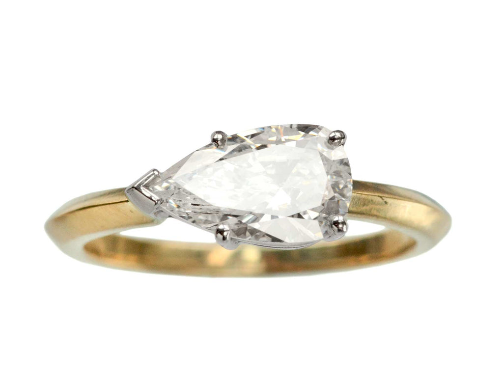 EB 1.27ct East-West Pear Ring (on white background)