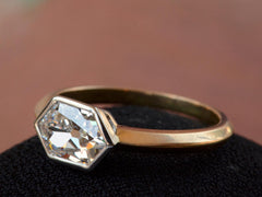 thumbnail of EB Old Cut Hexagonal Ring (side view)