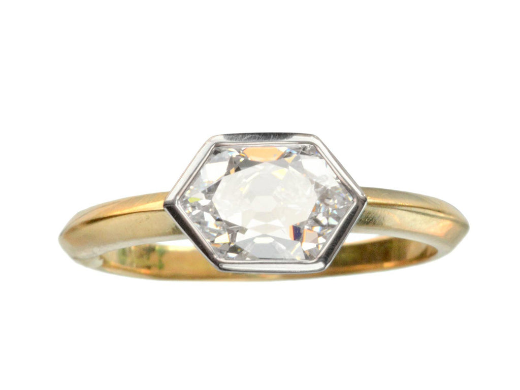 EB Old Cut Hexagonal Ring (on white background)