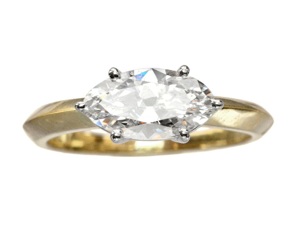 EB 1.37ct Moval Diamond Ring (on white background)