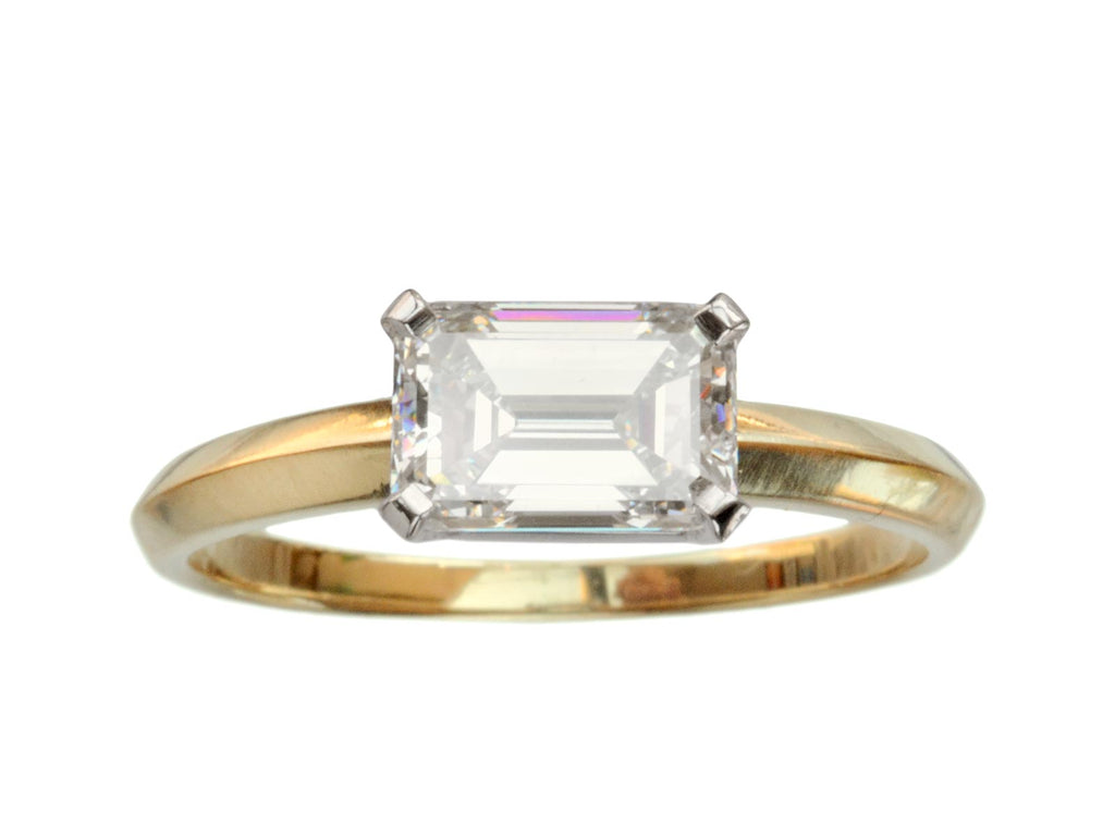 EB 1.39ct Emerald Cut Ring(on white background)