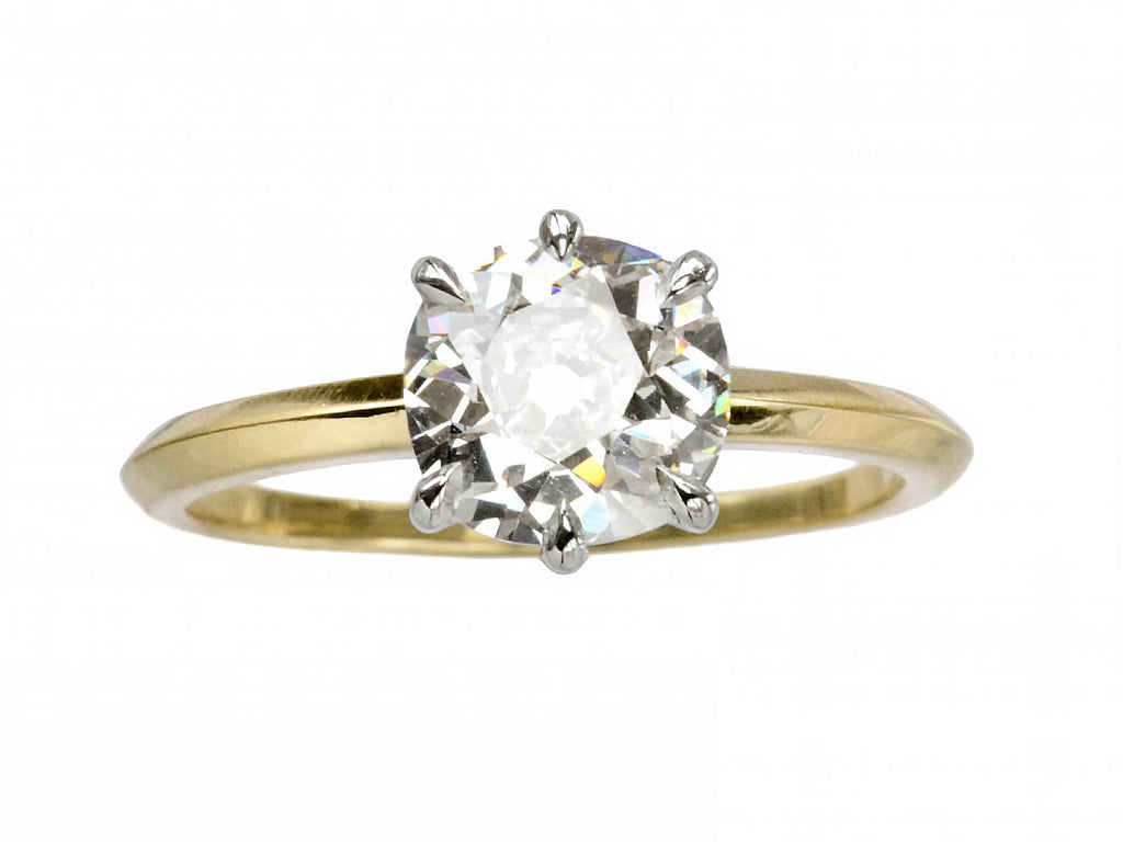 EB 1.45ct Old Mine Cut Ring (on white background)