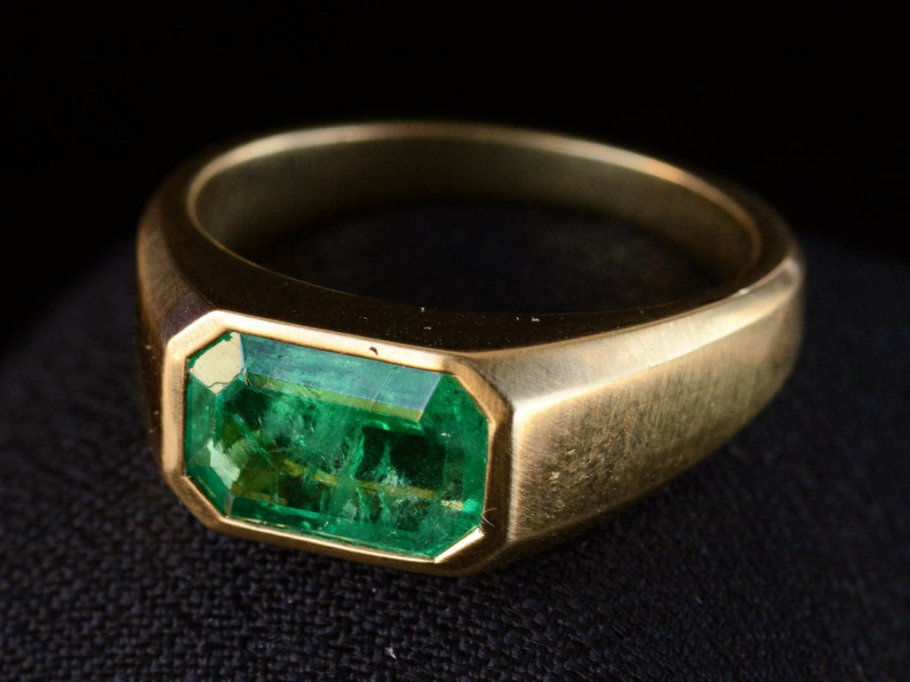 EB Emerald Signet Ring