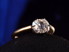 thumbnail of EB 1.60ct Mine Cut Ring (side view)