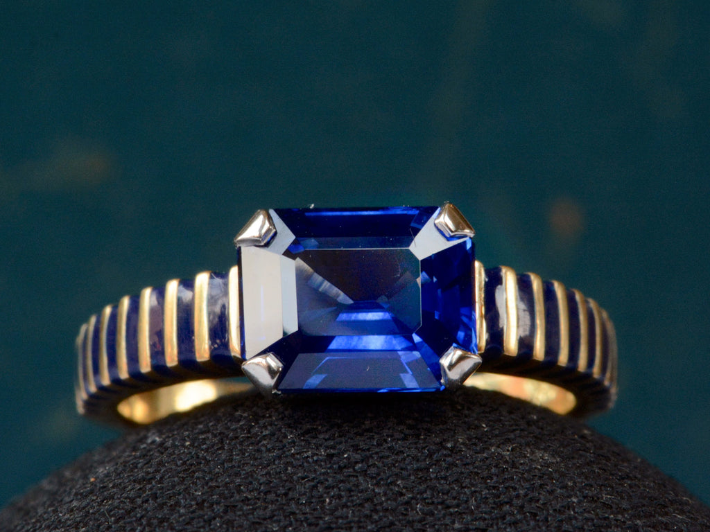 Eb Ring EB Sapphire & Enamel Ring – Erie Basin