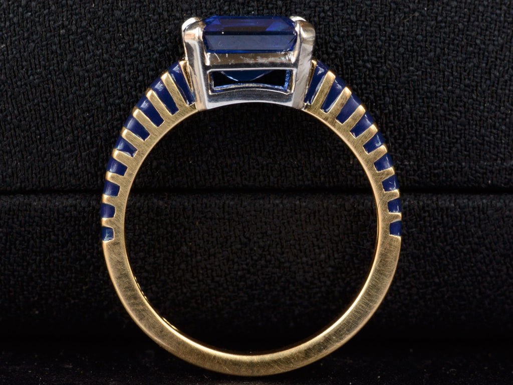 EB Sapphire and Enamel Ring