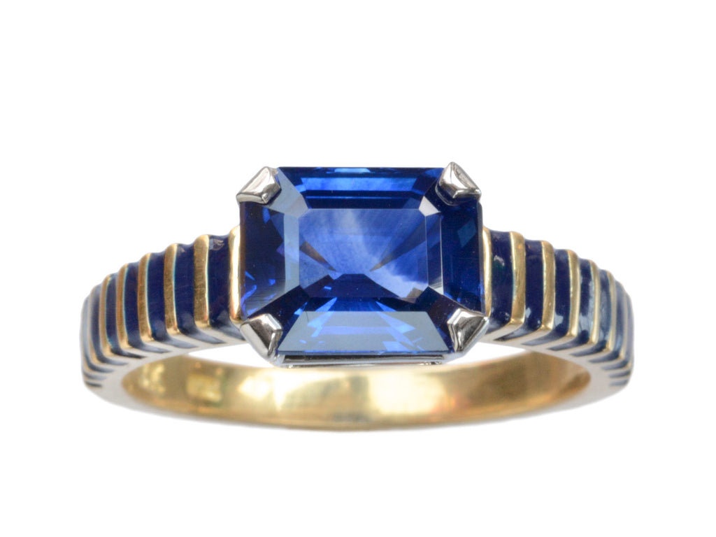 EB Sapphire & Enamel Ring (on white background)