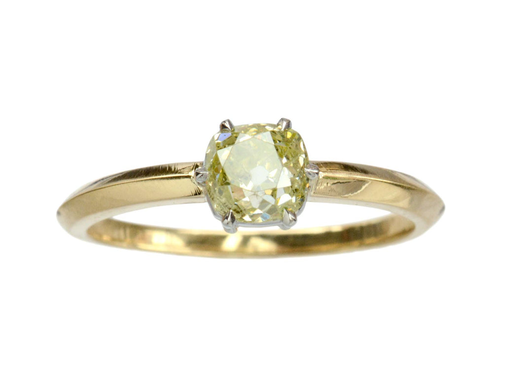 EB Greenish-Yellow Diamond Ring (on white background)