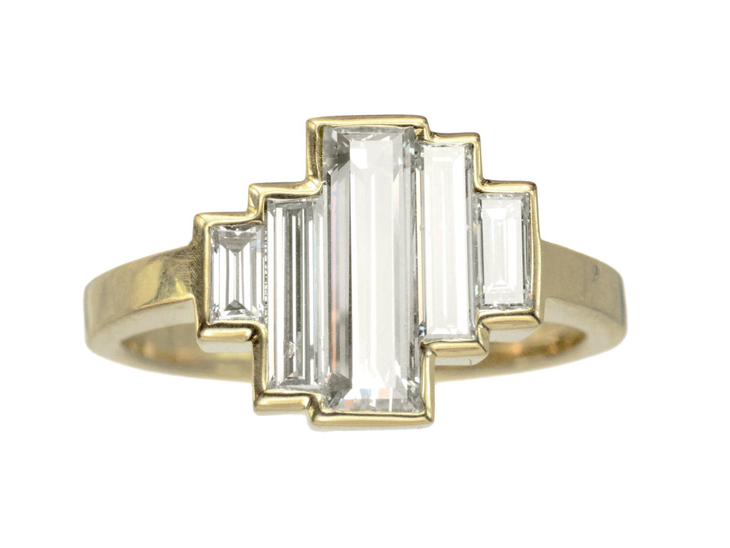 EB Asymmetrical Diamond Tier Ring (on white background)