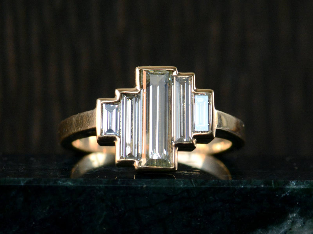 EB Asymmetrical Diamond Tier Ring (detail)