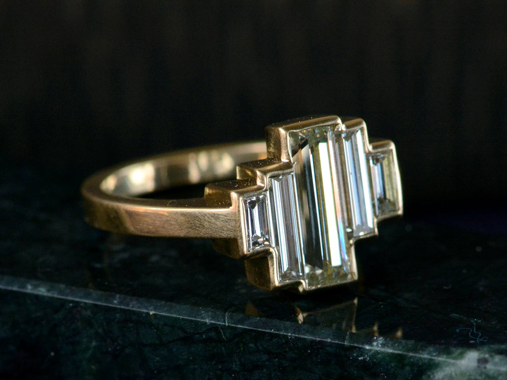 EB Asymmetrical Diamond Tier Ring