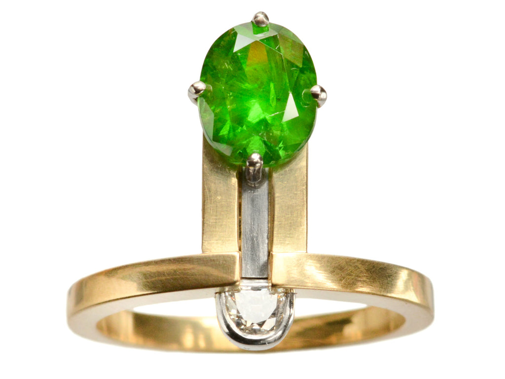EB Demantoid Garnet Ring (on white background)