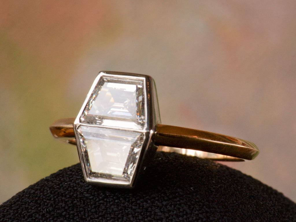 EB Double Trapezoid Diamond Ring