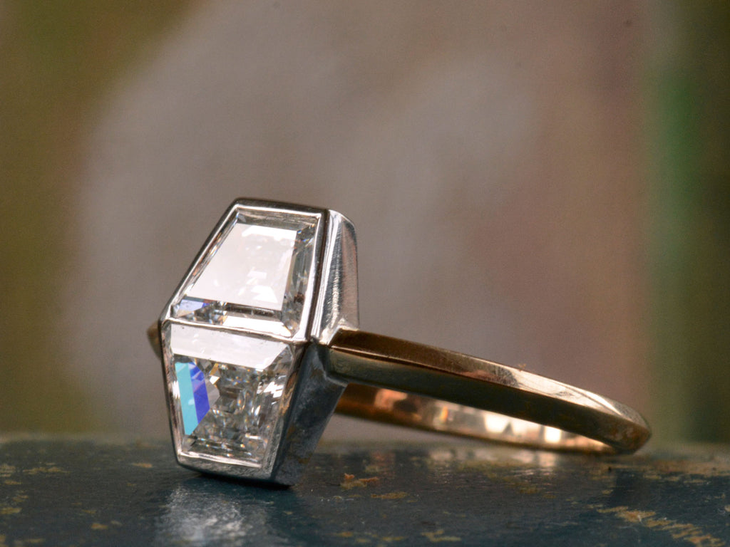 EB Double Trapezoid Diamond Ring