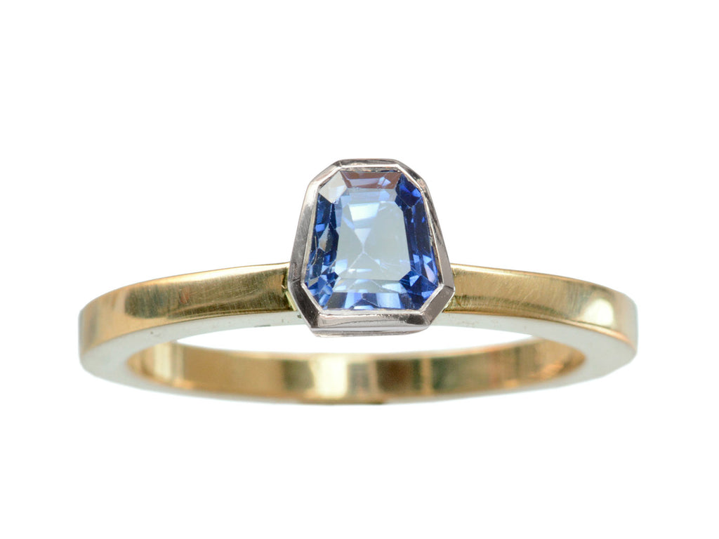 EB 1.18ct Trapezoidal Sapphire Ring (on white background)