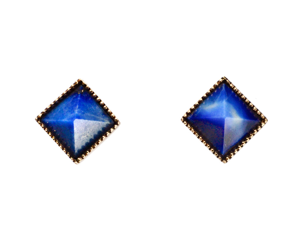EB Pyramidal Lapis Studs (on white background)
