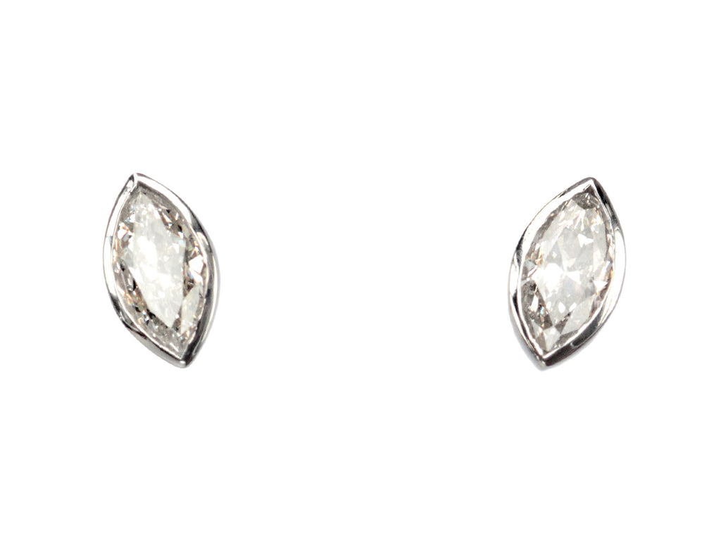EB Marquise Diamond Studs (on white background)