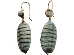 thumbnail of EB Mollusk & Turquoise Earrings (backside)