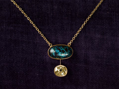 EB Boulder Opal & Yellow Diamond Necklace