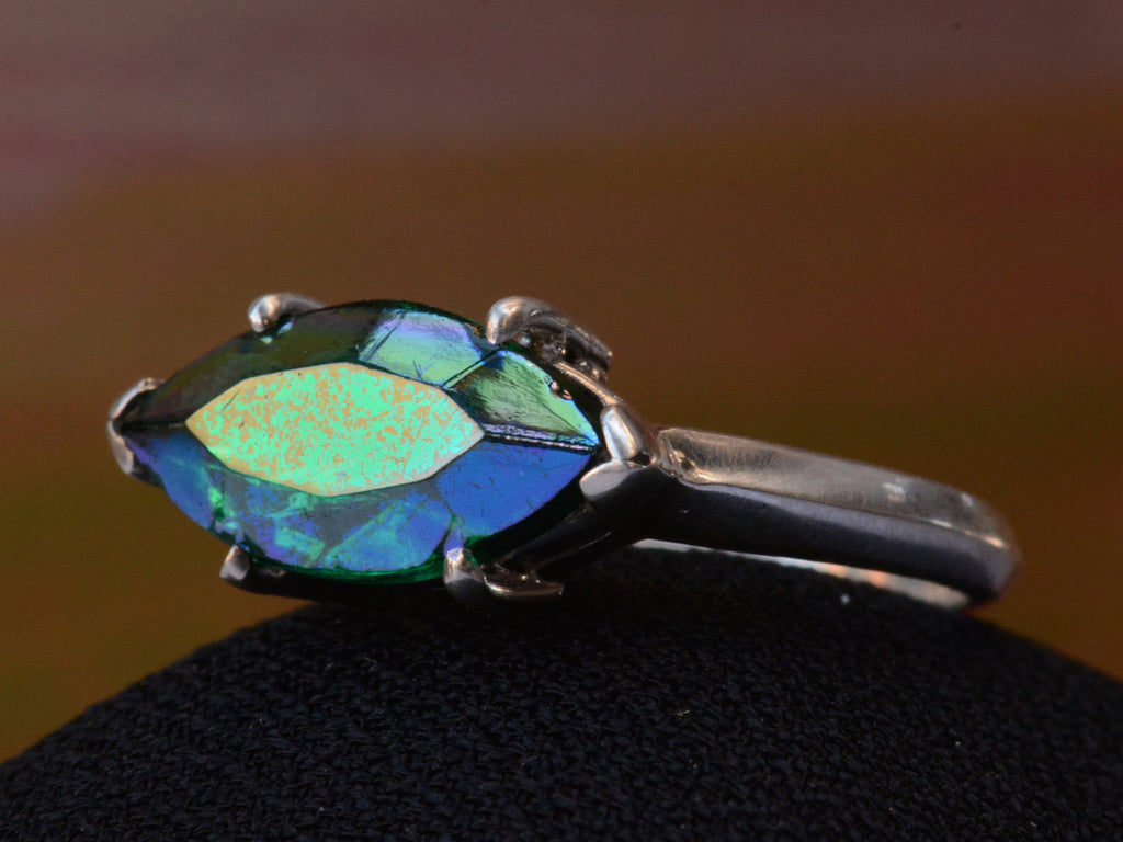 EB Peacock Marquise Ring (side view)