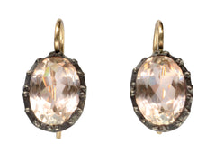 thumbnail of Oval Pink Paste Earrings (on white background)