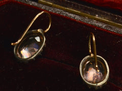 thumbnail of Oval Pink Paste Earrings (backside)