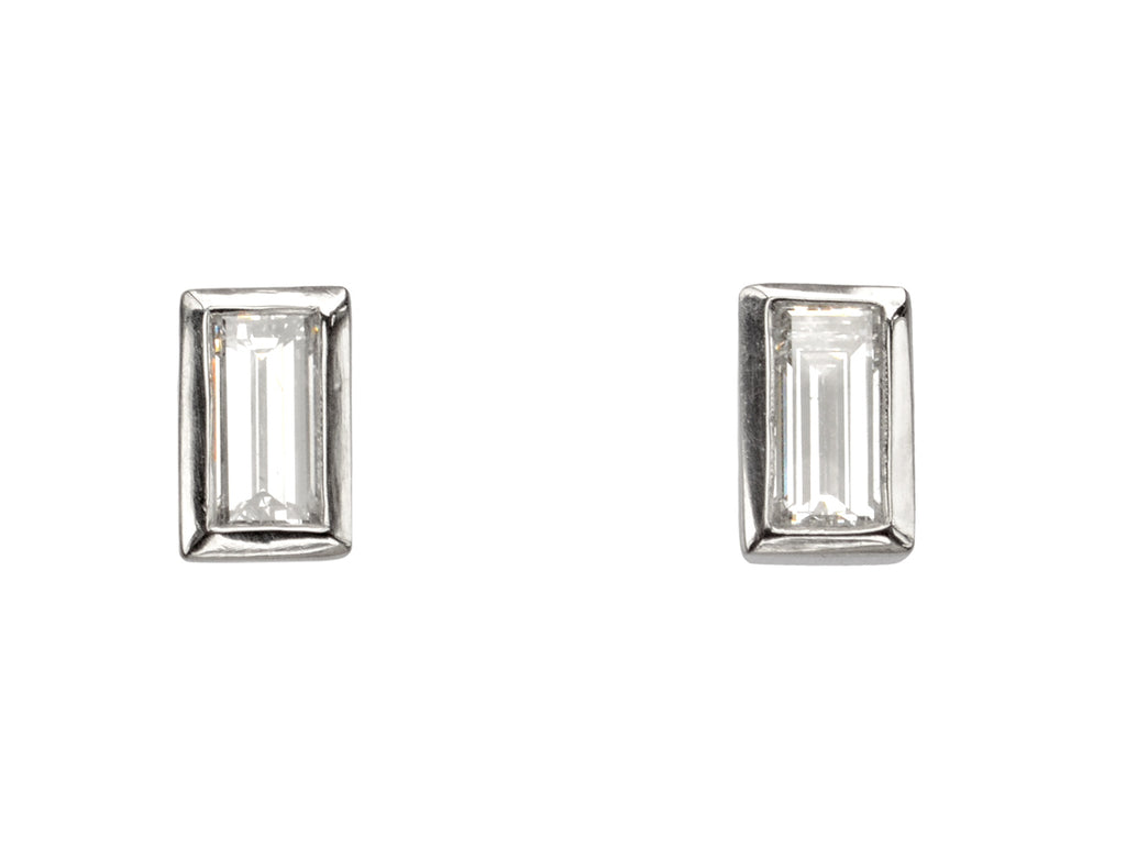 EB Rectangular Diamond Studs (on white background)