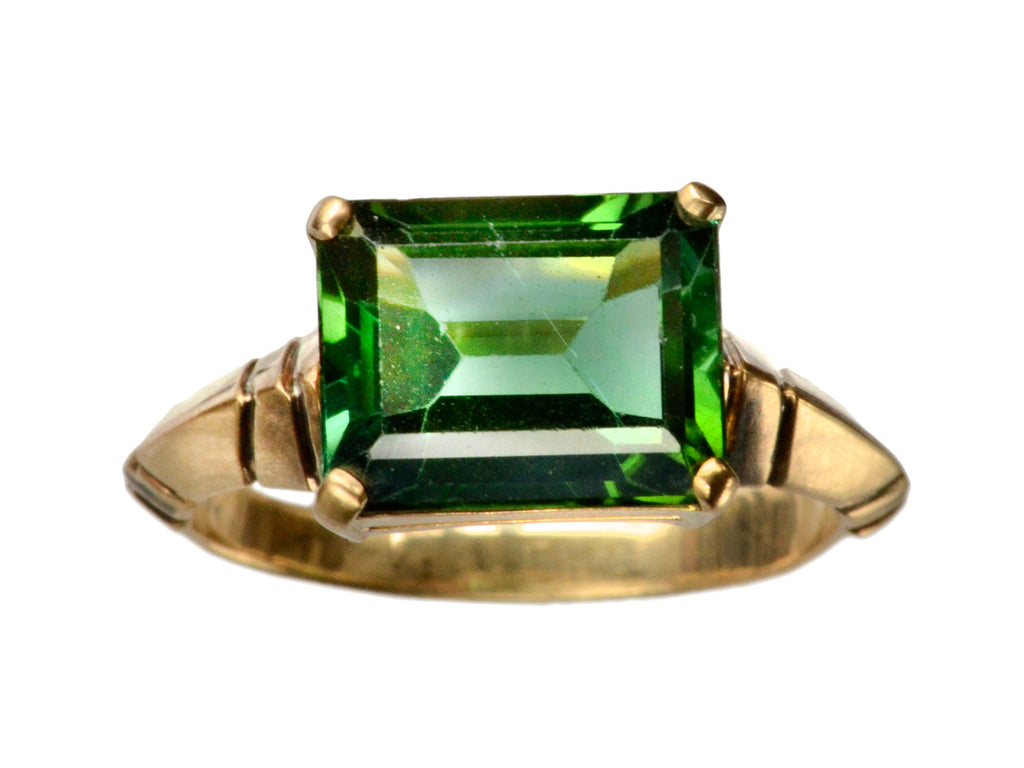 EB Rectangular Tourmaline Ring (on white background)