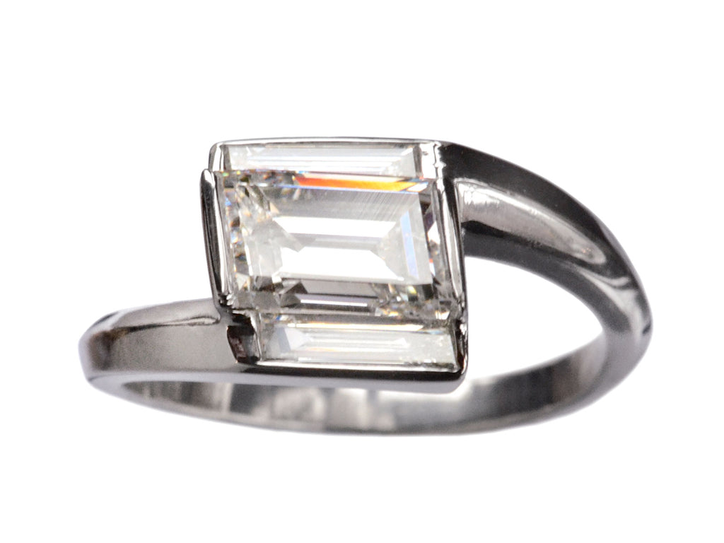 EB 1.34ct Rhomboid Diamond Ring (on white background)
