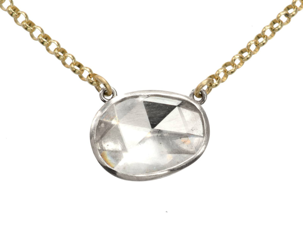 EB Rose Cut Diamond Necklace (on white background)