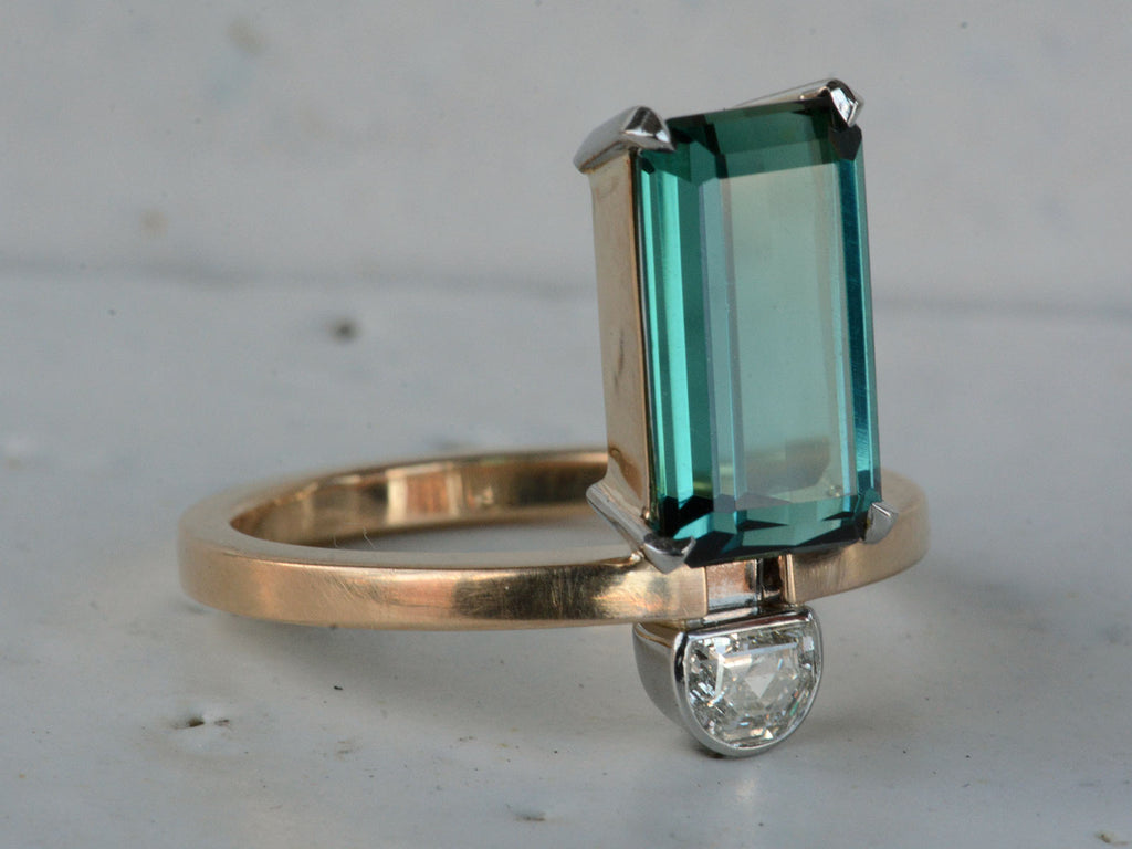 Tourmaline Ring 3.8ct Pure 18 K Gold Jewelry Natural Green Blue Tourmaline  Gemstones Diamonds Female Rings for Women Fine Ring - AliExpress