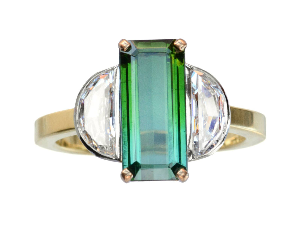 EB Tourmaline and Diamond Ring (on white background)