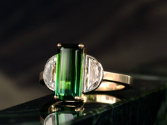 EB Tourmaline and Diamond Ring