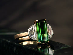 EB Tourmaline and Diamond Ring